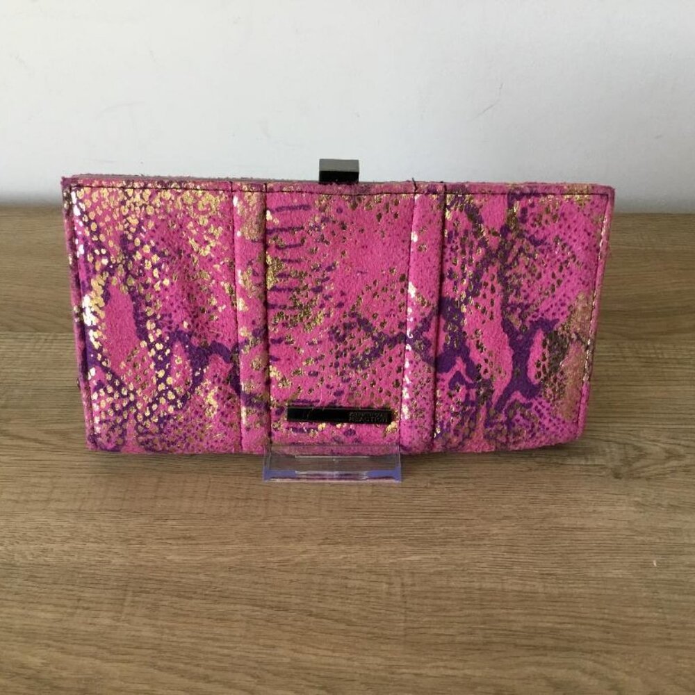 Kenneth Cole Reaction Wallet Clutch Organizer in Gorgeous Pink/Gold NWT $56